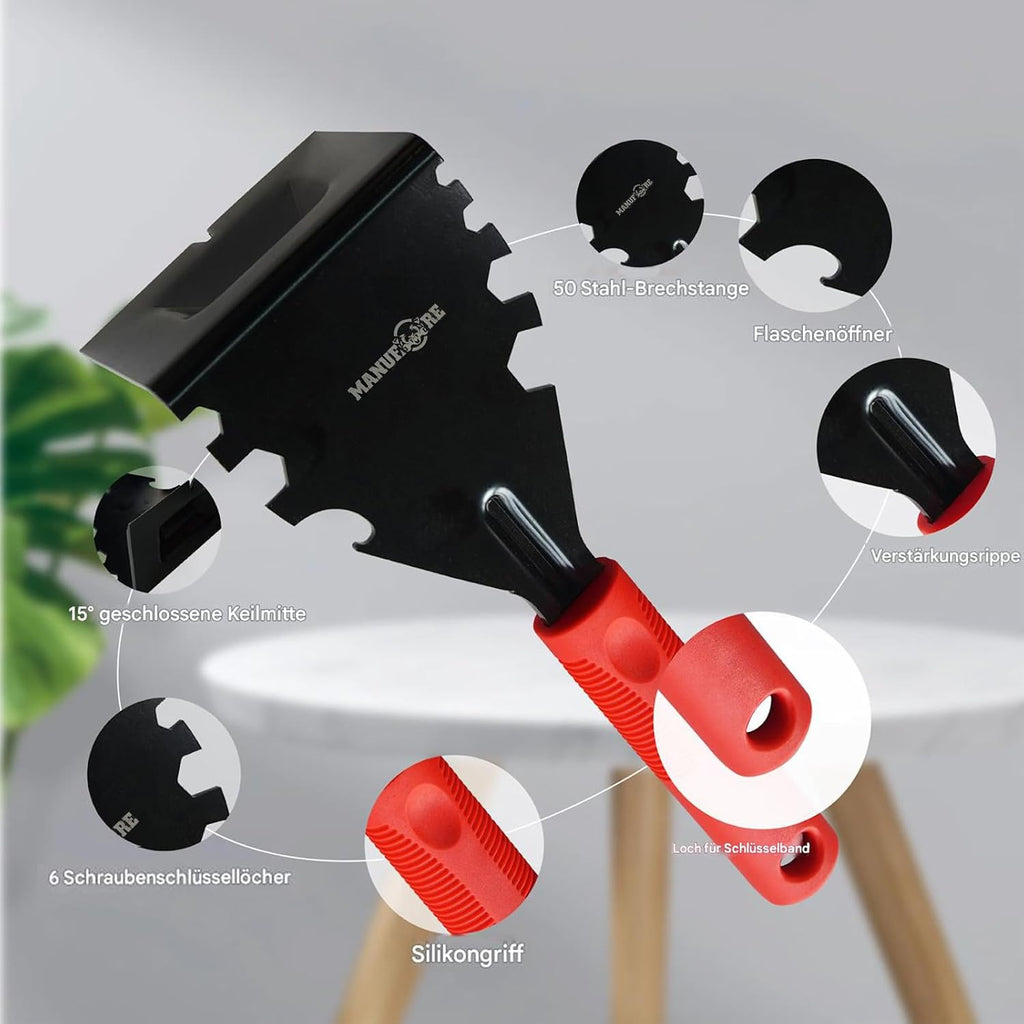 Rot Brecheisen, Nagelheber,Trim Puller, Multifunktionale Verkleidungsabzieher zum Entfernen von Sockelleisten，Holzböden, Fußleisten, Türverkleidungen, Nägel