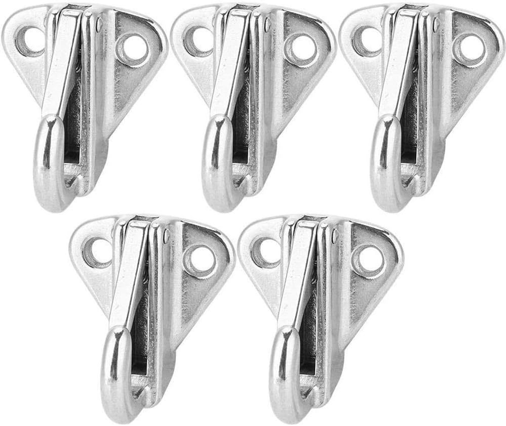 5 Stück Mäntel Haken Kleiderbügel Wandmontage Federhaken Kleiderbügel Edelstahl Mäntel Hüte Haken Marine Boot Deck Hardware Zubehör